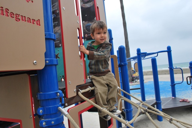 Walking down the rope
