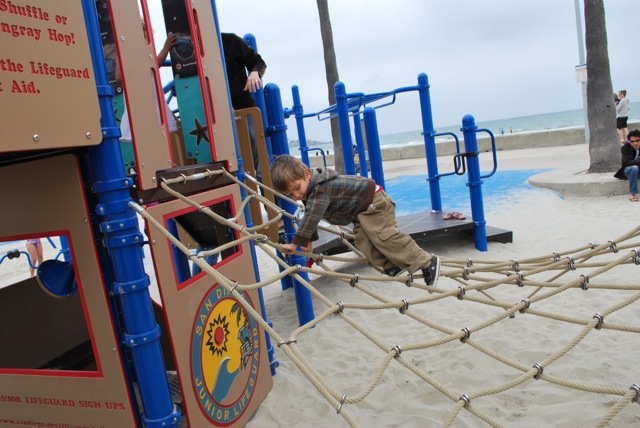 Walking down the rope