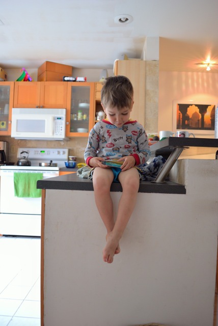 Sitting on the counter