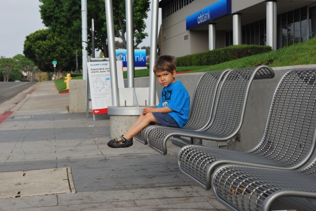 waiting for the bus