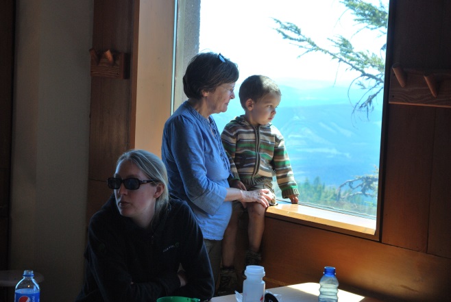 looking out the window