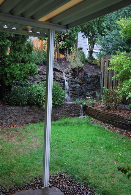 backyard waterfall